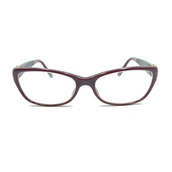 Gucci Burgundy Maroon Black Gold Eyeglasses Frames 53-16 140 Italy Designer - Picture 6 of 12
